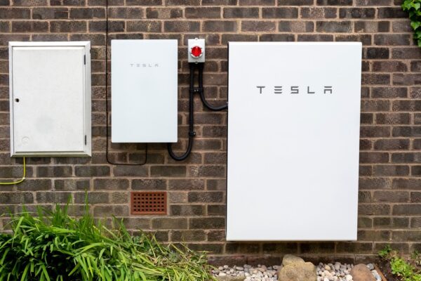 Solar panels and Tesla Powerwall battery storage solutions for highest energy capacities